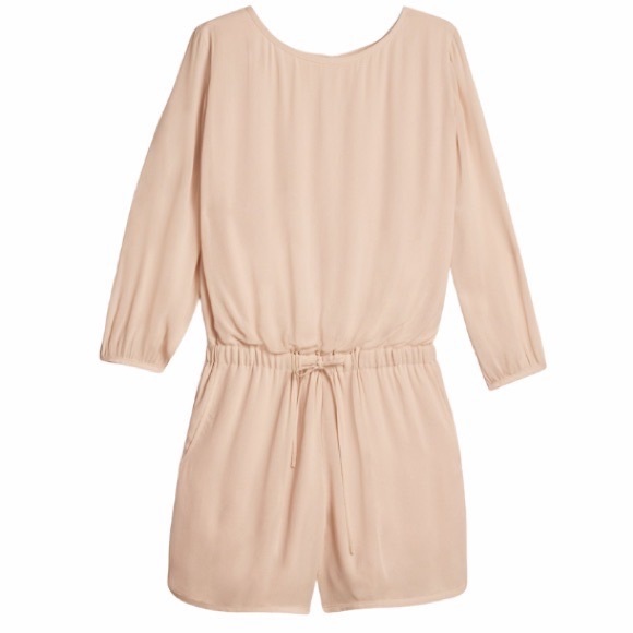 Azitzia Babaton Keagan Crepe Romper w/ Tie Waist -NWT Cream Size L - Picture 4 of 16